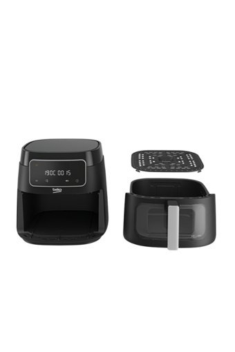 Beko FRA 5364 S FitFry Airfryer 7.6 lt Tek Hazneli Izgara Yapan Led Ekranlı Fritöz Siyah