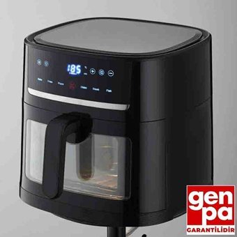 Xiaomi Airfryer 8 lt Tek Hazneli Izgara Yapan Led Ekranlı Yağsız Sıcak Hava Fritözü Siyah