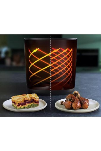 Philips HD9880/90 Airfryer 6 lt Tek Hazneli Izgara Yapan Led Ekranlı Yağsız Sıcak Hava Fritözü Siyah
