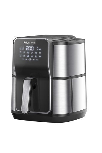 Relux RAF7000 Airfryer 7 lt Tek Hazneli Led Ekranlı Yağsız Sıcak Hava Fritözü İnox