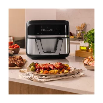 Cecotec 2850W Airfryer 9 lt Tek Hazneli Led Ekranlı Sıcak Hava Fritözü Gri