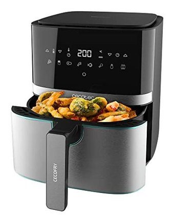 Cecotec CecoFry 5500 Pro Airfryer 5.5 lt Tek Hazneli Led Ekranlı Sıcak Hava Fritözü Siyah