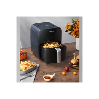 Sanlindou Airfryer 4 lt Tek Hazneli Led Ekranlı Yağsız Sıcak Hava Fritözü Siyah