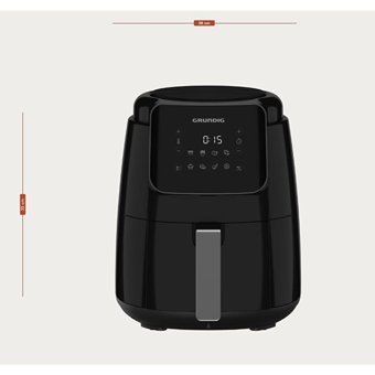 Grundig FRA 4335 S Airfryer 4.9 lt Tek Hazneli Led Ekranlı Sıcak Hava Fritözü Siyah