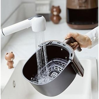 Sanlindou Airfryer Tek Hazneli Led Ekranlı Yağsız Sıcak Hava Fritözü Siyah