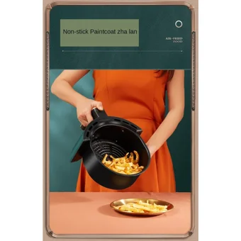 Sanlindou Airfryer 3.7 lt Tek Hazneli Led Ekranlı Yağsız Sıcak Hava Fritözü Siyah