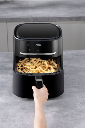 Xiaomi MAF08 Airfryer 6 lt Tek Hazneli Led Ekranlı Yağsız Sıcak Hava Fritözü Siyah