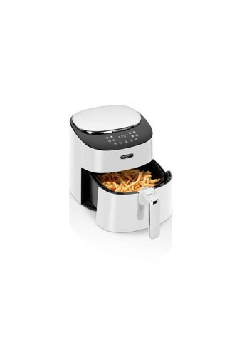 Pierre Cardin PCAFR002 Airfryer 4.2 lt Tek Hazneli Izgara Yapan Led Ekranlı Yağsız Sıcak Hava Fritözü Beyaz