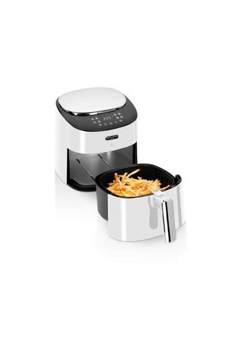 Pierre Cardin PCAFR002 Airfryer 4.2 lt Tek Hazneli Izgara Yapan Led Ekranlı Yağsız Sıcak Hava Fritözü Beyaz