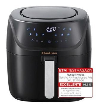 Russell Hobbs 27160-56 Airfryer 4 lt Tek Hazneli Izgara Yapan Led Ekranlı Yağsız Sıcak Hava Fritözü Siyah