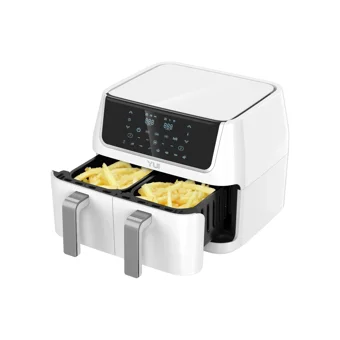 Yui M30 M50 MaxiFry Airfryer 10 lt İki Hazneli Led Ekranlı Yağsız Fritöz Beyaz