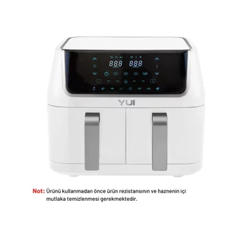 Yui M30 M50 MaxiFry Airfryer 10 lt İki Hazneli Led Ekranlı Yağsız Fritöz Beyaz
