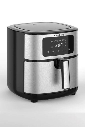 Elenberg ELB-2307 Airfryer 8 lt Tek Hazneli Led Ekranlı Sıcak Hava Fritözü Siyah