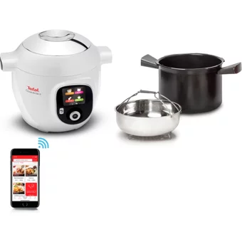 Tefal Cook4Me+ Airfryer 6 lt Tek Hazneli Led Ekranlı Yağsız Sıcak Hava Fritözü Beyaz