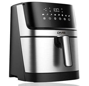 Dms ‎HF-6E Airfryer 6 lt Tek Hazneli Izgara Yapan Led Ekranlı Yağsız Sıcak Hava Fritözü Gri