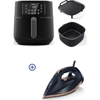 Philips HD9285/96 Airfryer 7.5 lt Tek Hazneli Izgara Yapan Led Ekranlı Yağsız Sıcak Hava Fritözü Siyah