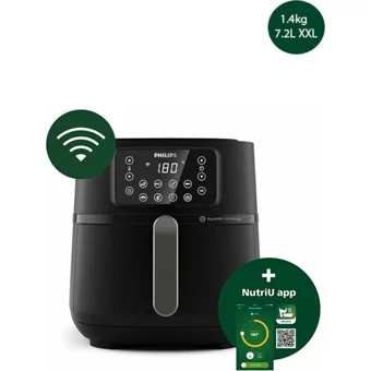 Philips HD9285/96 Airfryer 7.5 lt Tek Hazneli Izgara Yapan Led Ekranlı Yağsız Sıcak Hava Fritözü Siyah