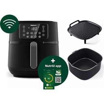 Philips HD9285/96 Airfryer 7.2 lt Tek Hazneli Izgara Yapan Led Ekranlı Yağsız Sıcak Hava Fritözü Siyah