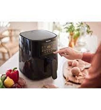 Philips Essential Airfryer 4.1 lt Tek Hazneli Izgara Yapan Led Ekranlı Yağsız Sıcak Hava Fritözü Siyah