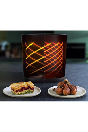 Philips Airfryer 8.3 lt Tek Hazneli Izgara Yapan Led Ekranlı Sıcak Hava Fritözü Siyah