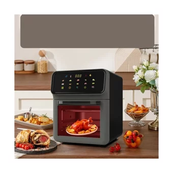 Eco Airfryer 0.9 lt Tek Hazneli Izgara Yapan Led Ekranlı Sıcak Hava Fritözü Gri
