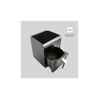 Jumbo X Homend 2507H Airfryer 6 lt Tek Hazneli Izgara Yapan Led Ekranlı Fritöz Siyah