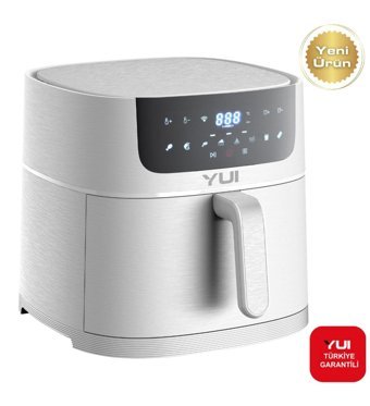 Yui M50 MaxiFry Airfryer 8 lt Tek Hazneli Izgara Yapan Yağsız Sıcak Hava Fritözü Beyaz