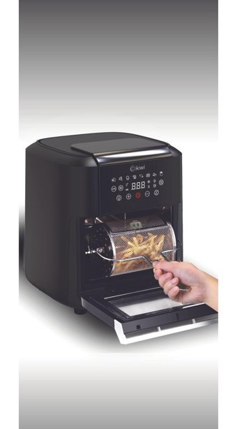 Kiwi KAF-5553 Airfryer 12 lt Tek Hazneli Izgara Yapan Led Ekranlı Yağsız Sıcak Hava Fritözü Siyah
