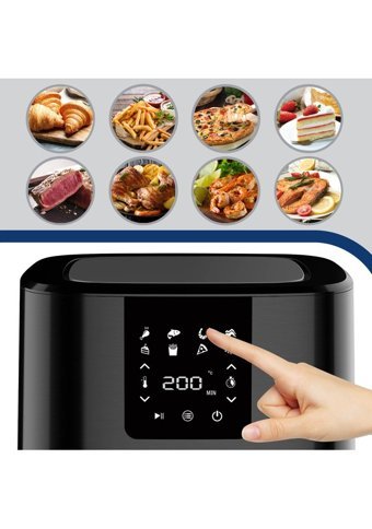 Goldmaster Gm-7459 Airfryer 6.5 lt Tek Hazneli Led Ekranlı Yağsız Sıcak Hava Fritözü Siyah
