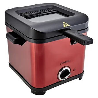 Cookplus 1.5 lt Tek Hazneli Yağlı Fritöz Kırmızı