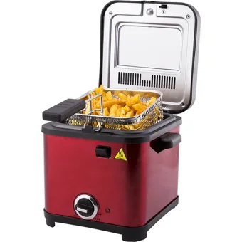 Cookplus 1.5 lt Tek Hazneli Yağlı Fritöz Kırmızı