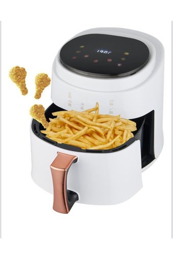 Hiking HKG-507 Airfryer 8 lt Tek Hazneli Led Ekranlı Yağsız Sıcak Hava Fritözü Beyaz