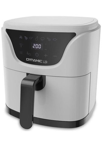 Dynamic Life Pro 005 Airfryer 5 lt Tek Hazneli Led Ekranlı Yağsız Sıcak Hava Fritözü Beyaz