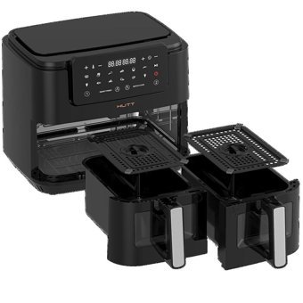 Xiaomi HuTT D9 Airfryer 9 lt İki Hazneli Izgara Yapan Led Ekranlı Yağsız Sıcak Hava Fritözü Siyah