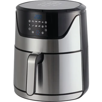 Kumtel HAF-08 Airfryer 8.5 lt Tek Hazneli Led Ekranlı Yağsız Sıcak Hava Fritözü İnox