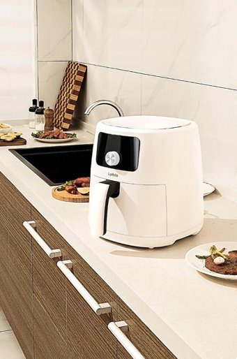 Lydsto Airfryer 5 lt Tek Hazneli Izgara Yapan Led Ekranlı Yağsız Sıcak Hava Fritözü Siyah