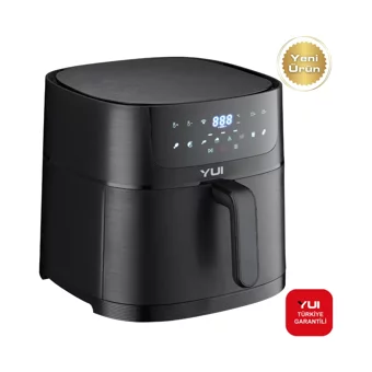 Yui M50 MaxiFry Airfryer 6 lt Tek Hazneli Led Ekranlı Yağsız Sıcak Hava Fritözü Siyah