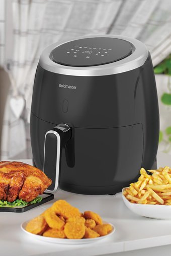 Goldmaster Ulltracook Airfryer 6.4 lt Tek Hazneli Led Ekranlı Yağsız Sıcak Hava Fritözü Siyah