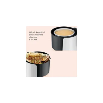 Xiaomi Silencare Airfryer 5 lt Tek Hazneli Izgara Yapan Led Ekranlı Yağsız Sıcak Hava Fritözü Beyaz