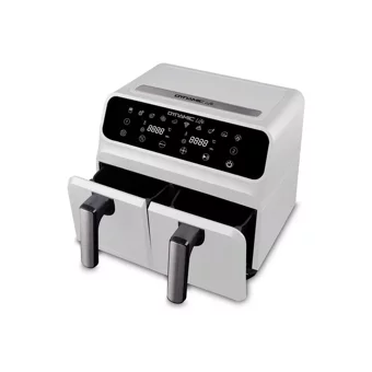 Dynamic Life Pro Cooker Airfryer 8 lt İki Hazneli Izgara Yapan Led Ekranlı Yağsız Sıcak Hava Fritözü Beyaz