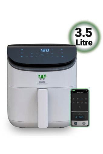 Wiami Airfryer 3.5 lt Tek Hazneli Izgara Yapan Led Ekranlı Yağsız Sıcak Hava Fritözü Beyaz