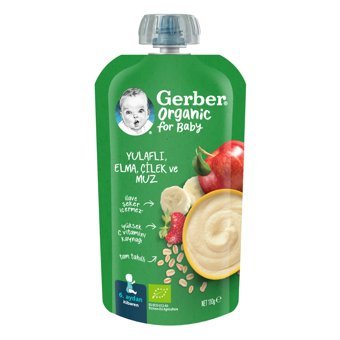 Gerber Tahıllı Organik Meyveli Yulaflı Kaşık Maması 110 gr