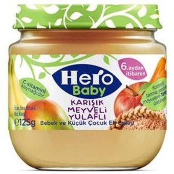 Hero Baby Tahılsız Glutensiz Meyveli Yulaflı Kavanoz Maması 24x125 gr