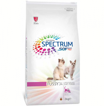 Spectrum Fussy 34 Balıklı Tavuklu Tahıllı Yetişkin Kuru Kedi Maması 2 kg
