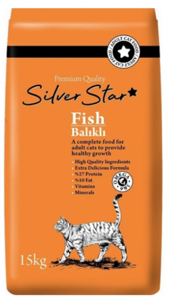Silver Star Balıklı Tahılsız Yetişkin Kuru Kedi Maması 15 kg