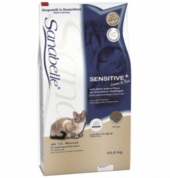 Sanabelle Sensitive Kuzu Etli Pirinçli Tahılsız Yetişkin Kuru Kedi Maması 10 kg