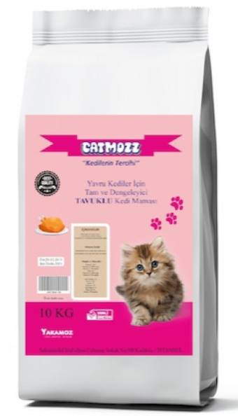 Catmozz Tavuklu Tahıllı Yavru Kuru Kedi Maması 10 kg