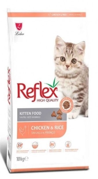 Reflex High Quality Pirinçli Tavuklu Tahıllı Yavru Kuru Kedi Maması 10 kg