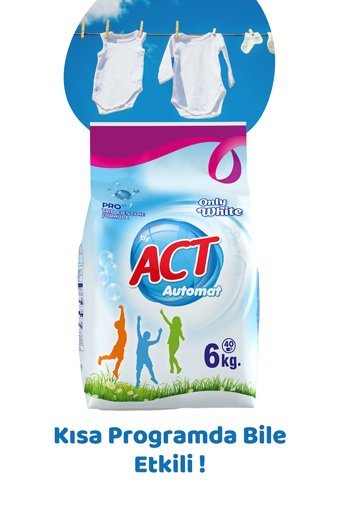 Act Matik Beyazlar İçin 40 Yıkama Toz Deterjan 6 kg