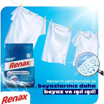 Renax Matik Renkliler ve Beyazlar İçin 64 Yıkama Toz Deterjan 8 kg